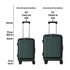 2PCS Luggage Suitcase Set Front Opening Lock Hard Case Green