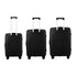 3PCS Luggage Suitcase Set TSA Lock Black PP Case