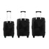 3PCS Luggage Suitcase Set Black PP Case TSA Lock