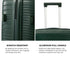 3PCS Luggage Suitcase Set Green PP Case TSA Lock