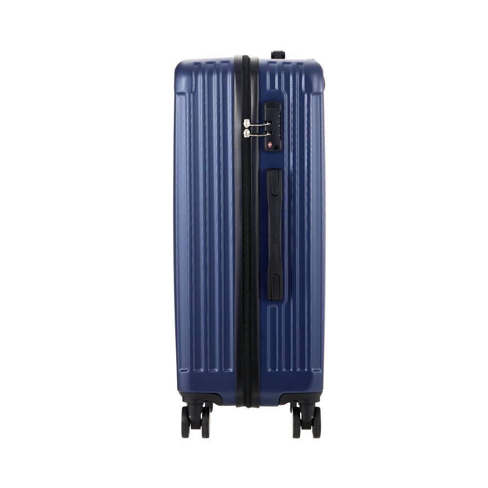 28" Luggage Set Travel TSA Lock ABS Case Navy