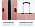 Mazam 28" Luggage Suitcase Trolley Set Travel TSA Lock ABS Case Pink