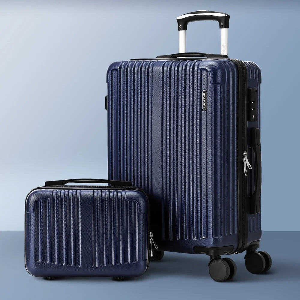 2PCS Luggage Suitcase Trolley Set Carry On TSA Hard Case Navy