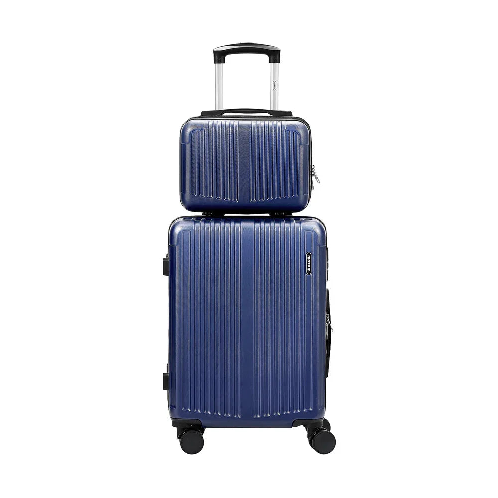 2PCS Luggage Suitcase Trolley Set Carry On TSA Hard Case Navy