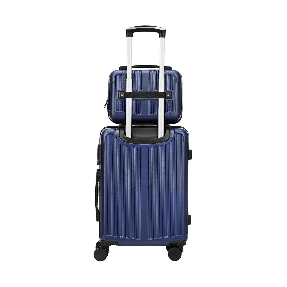 2PCS Luggage Suitcase Trolley Set Carry On TSA Hard Case Navy