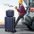 2PCS Luggage Suitcase Trolley Set Carry On TSA Hard Case Navy