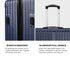 2PCS Luggage Suitcase Trolley Set Carry On TSA Hard Case Navy