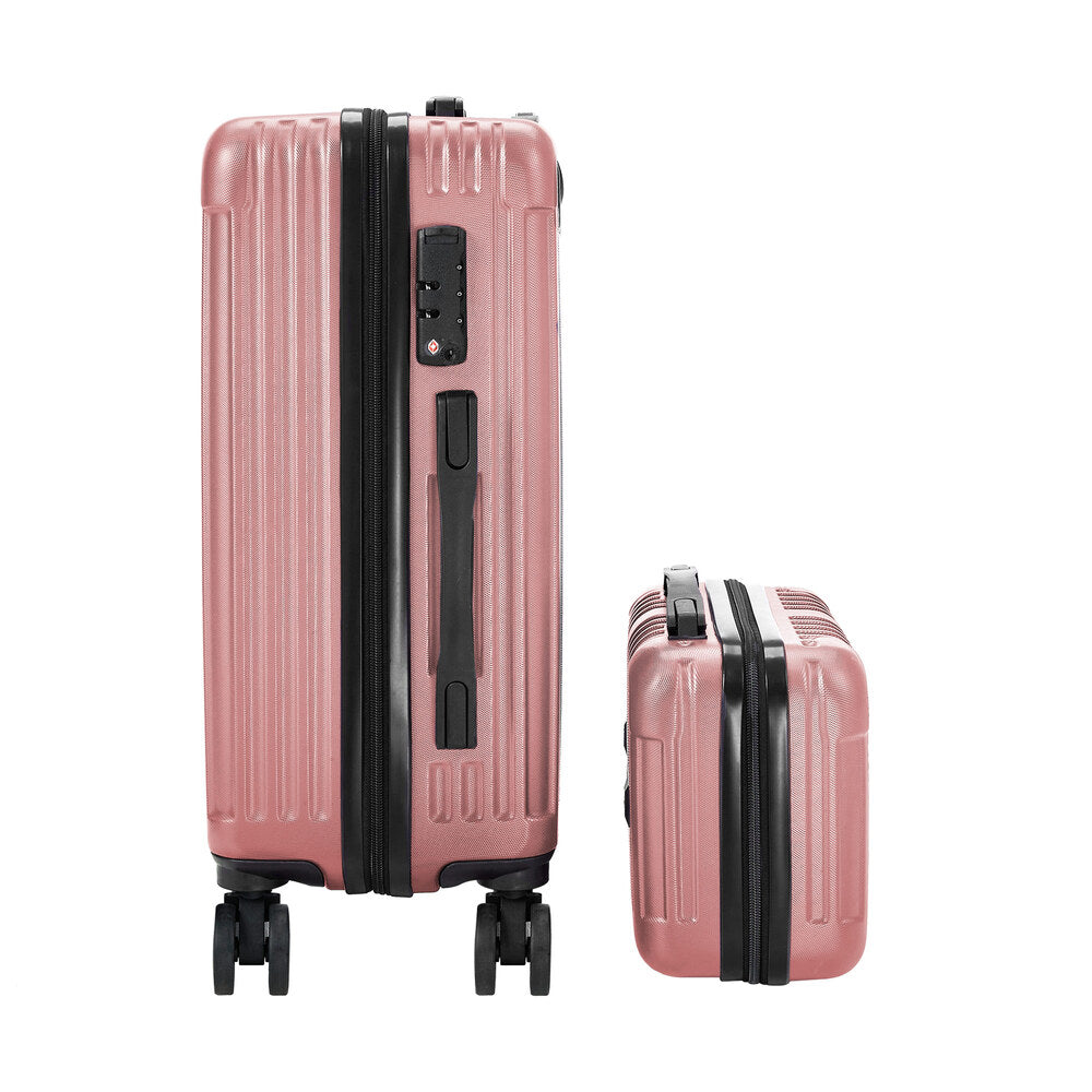 Mazam 2PCS Luggage Suitcase Trolley Set Carry On TSA Hard Case Pink