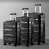 3PCS Luggage Suitcase Set PP Case TSA Lock Black