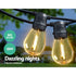 59M 60 Bulb LED Festoon String Lights Outdoor Garden Party Light Warm White