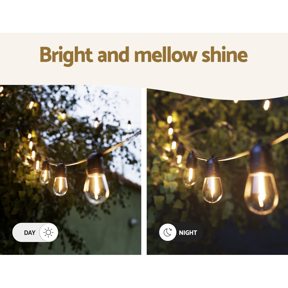 19m Festoon Lights Christmas Fairy String Lights Outdoor Party Garden Decor