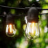 37m Festoon String Lights 40 S14 Bulbs Warm White Indoor Outdoor Party Garden