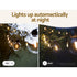 17m Solar Festoon Lights Outdoor LED String Lights Warm White Wedding Garden