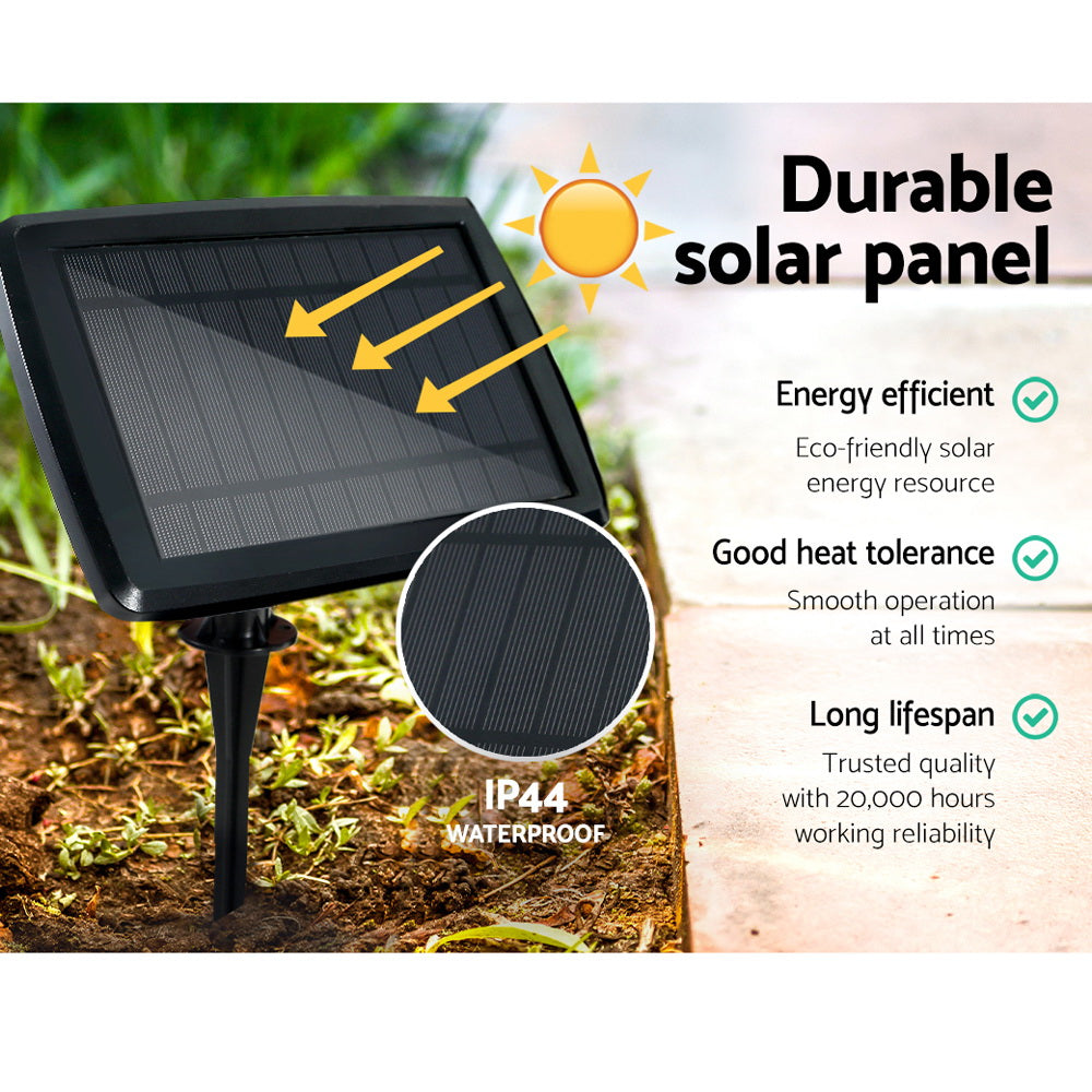 Solar Festoon String Lights Outdoor 17m Warm White Waterproof Garden
