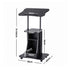 Mobile Podium Stand with Lockable Wheels Height Adjustable Laptop Desk Black