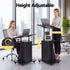 Mobile Podium Stand with Lockable Wheels Height Adjustable Laptop Desk Black
