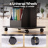 Mobile Podium Stand with Lockable Wheels Height Adjustable Laptop Desk Black