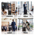 Mobile Podium Stand with Lockable Wheels Height Adjustable Laptop Desk Black