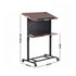 Mobile Lectern Podium Stand with Storage Shelf Height Adjustable Laptop Desk Black & Walnut