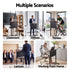 Mobile Lectern Podium Stand with Storage Shelf Height Adjustable Laptop Desk Black & Walnut