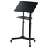 Artiss Mobile Lectern Stand, Adjustable Sit-to-Stand Presentation Podium w/ Wheels Black