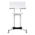 Artiss Mobile Lectern Stand, Adjustable Sit-to-Stand Presentation Podium w/ Wheels White
