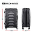 28" Lightweight Hard Shell TSA Spinner Luggage Suitcase Black