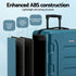 28" Luggage Suitcase Trolley Travel TSA Lightweight Hard Case Teal