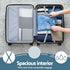 28" Luggage Suitcase Trolley Travel TSA Lightweight Hard Case Teal