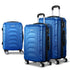 3pc Luggage Trolley Travel Suitcase Set TSA Hard Shell Case Strap Blue