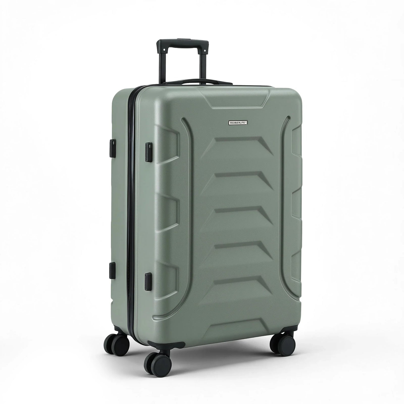 3pcs Luggage Suitcase Set Trolley Travel TSA Lightweight Hard Case Grey Green