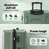 3pcs Luggage Suitcase Set Trolley Travel TSA Lightweight Hard Case Grey Green