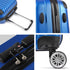 28" 75cm Luggage Trolley Travel Suitcase Set Carry On Hard Case TSA Lock Lightweight Blue
