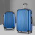 Wanderlite 2pc Luggage Trolley Travel Set Suitcase Carry On TSA Hard Case Lightweight Blue