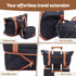Wanderlite 5pcs Luggage Suitcase Set Trolley Travel TSA Lightweight Hard Case Black Brown
