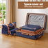 Wanderlite 5pcs Luggage Suitcase Set Trolley Travel TSA Lightweight Hard Case Navy Brown