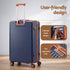 Wanderlite 5pcs Luggage Suitcase Set Trolley Travel TSA Lightweight Hard Case Navy Brown