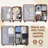 Wanderlite 5pcs Luggage Suitcase Set Trolley Travel TSA Lightweight Hard Case Navy Brown