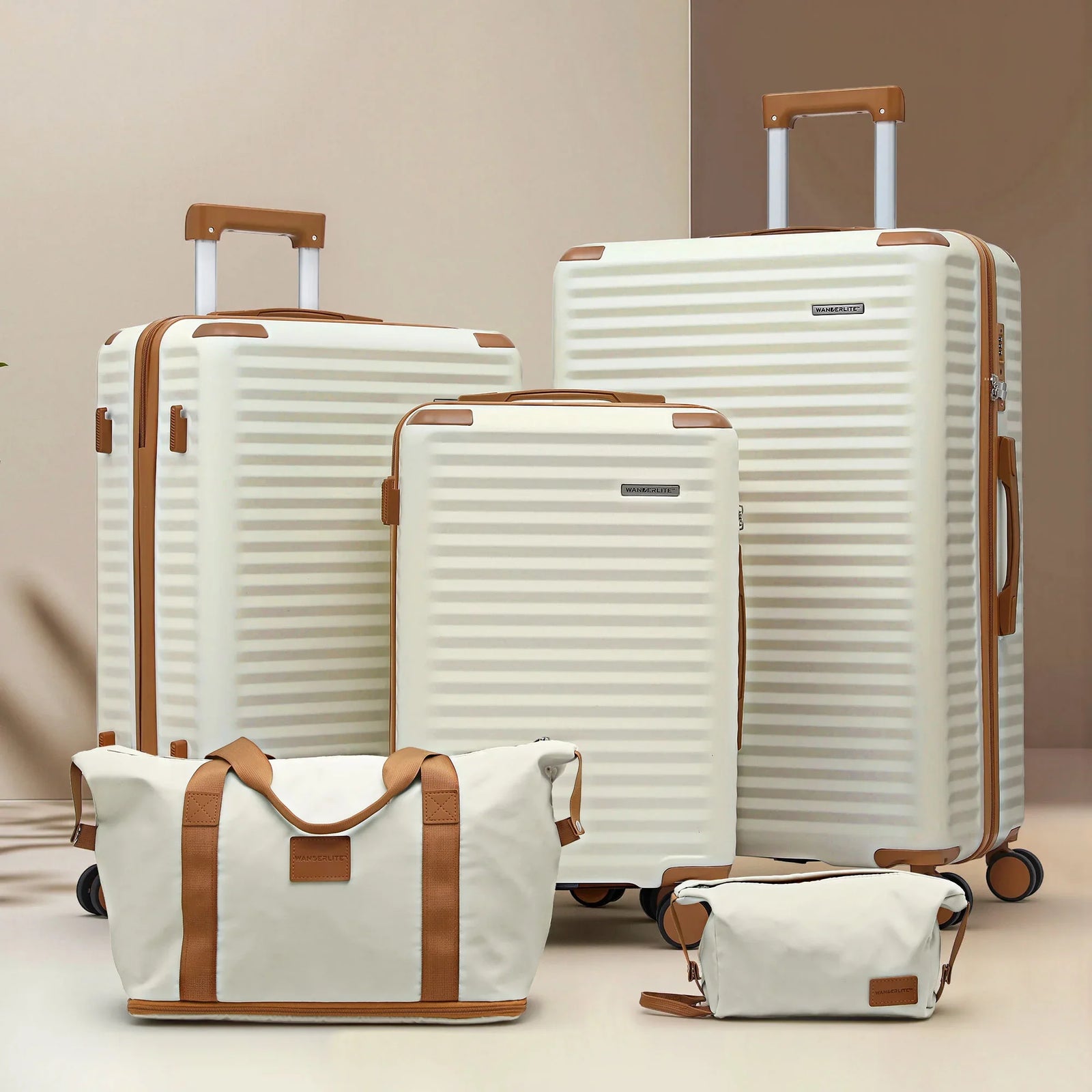 5pcs Luggage Suitcase Set Trolley Travel TSA Lightweight Hard Case