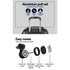 2 Piece Hard Shell Luggage Set Spinner Suitcase Trolley Black