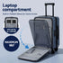 20" Luggage Suitcase Front Pocket Travel Carry On Dual TSA Navy