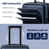 20" Luggage Suitcase Front Pocket Travel Carry On Dual TSA Navy