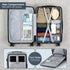 20" Luggage Suitcase Front Pocket Travel Carry On Dual TSA Silver