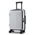20" Luggage Suitcase Front Pocket Travel Carry On Dual TSA Silver