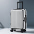 20" Luggage Suitcase Front Pocket Travel Carry On Dual TSA Silver