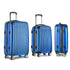 3pcs LuggageTrolley Set Travel Suitcase Storage Organiser Carry On Hard Case TSA Lightweight Blue
