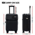 20" Luggage Suitcase Front Pocket Travel Carry On TSA Black
