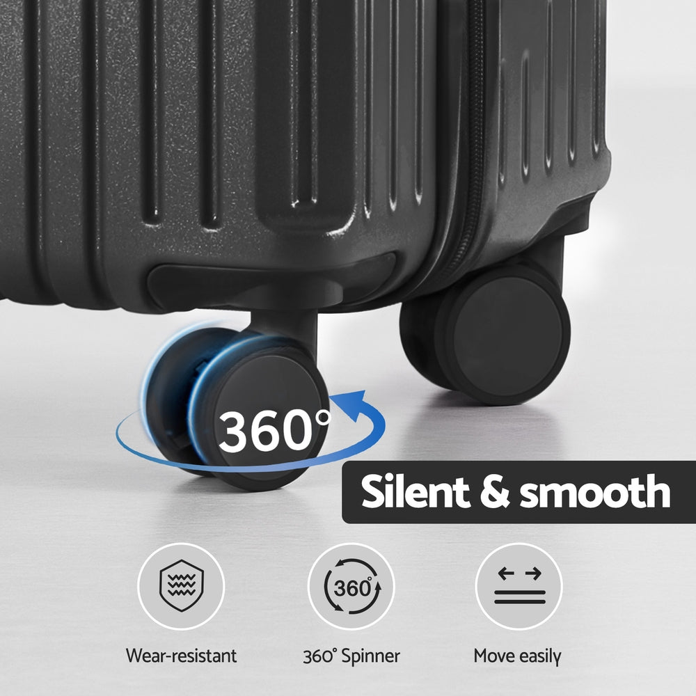 2pcs Trunk Luggage Suitcase Travel Carry On TSA Lock 12