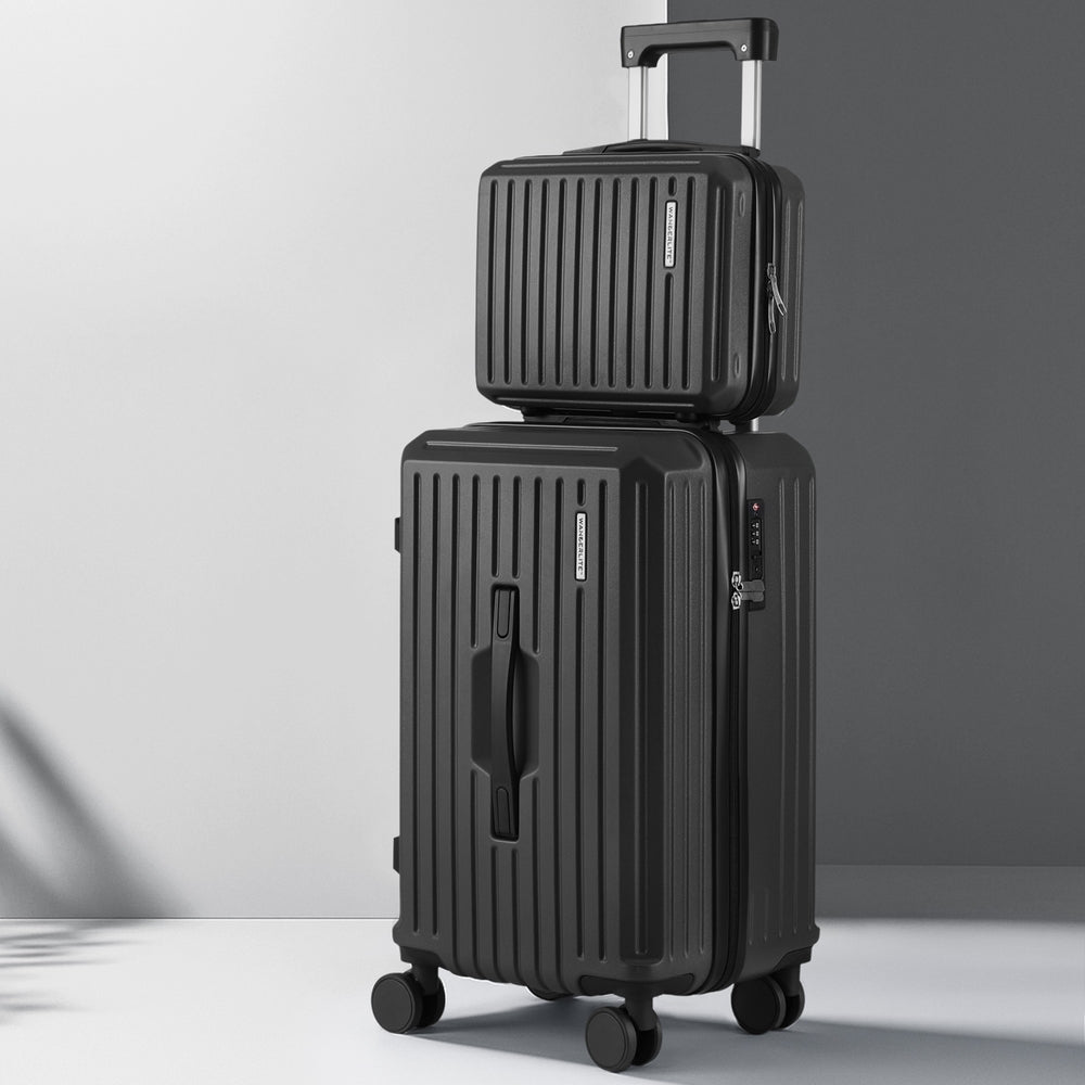 Wanderlite 2pcs Trunk Luggage Suitcase Travel Carry On TSA Lock 12