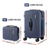 Wanderlite 2pcs Trunk Luggage Suitcase Travel Carry On TSA Lock 12" 20" Navy